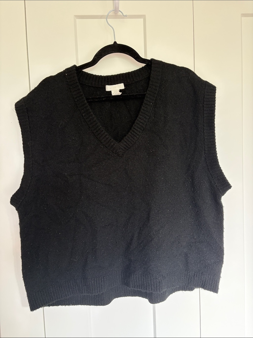 H&M Black V-Neck Sweater Vest